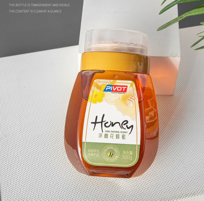 0.7L Plastic Honey Bottles Reflux Inlet Sealing Jars Hot Stamping 3