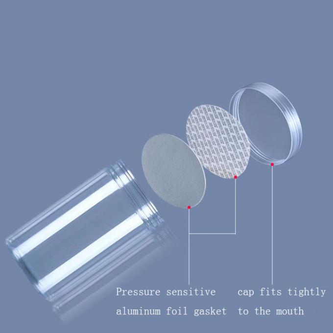 100ml 85mm Dia Clear Plastic Storage Jars Container Food Grade