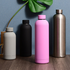 Travel Stainless Steel Double Wall Insulated Vacuum Bottle With Cap Water Bottles