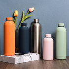 Travel Stainless Steel Double Wall Insulated Vacuum Bottle With Cap Water Bottles