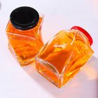 500g Empty Honey Bottles Clear Honey Glass Jar 12OZ Twist Shape With Lid