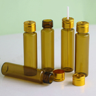 10ml Pharma Oral Liquid Custom Glass Amber Round Bottle With Aluminum Cap