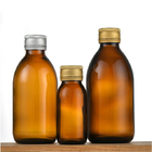 Medical Oral Liquid Amber Glass Syrup Bottle 60ML 100ML 500ML With Aluminum Cap