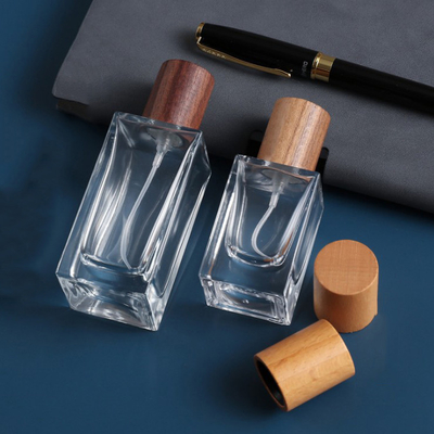 OEM 8.7cm 30ml Crystal Glass Bottles Cosmetic Perfume Shockproof Decal Surface