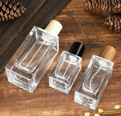 OEM 8.7cm 30ml Crystal Glass Bottles Cosmetic Perfume Shockproof Decal Surface