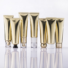 Aluminium Cosmetic Packaging Tube 50ml 200ml Golden Laminated