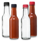 Hot Sauce Empty Amber Glass Storage Bottles 150ml Antitear QZH