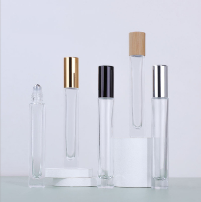 0.35oz Odorless Glass Cosmetic Containers Transparent Roller Bottle 1.8*13cm