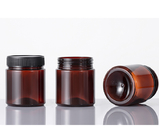 4 Oz Amber PET Plastic Jars BPA Free With Pressure Sensitive Gasket