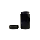 Leakproof Glass Black Cosmetic Jars 8.8oz 35oz