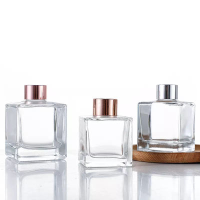 Good price Different Sizes 50ml 100ml 200ml Empty Square Reed Diffuser Glass Bottles With Cork online