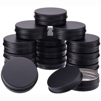 Good price 250g Metal Cosmetic Jar Black Silver Gold Round Aluminium Tins 8.8oz online