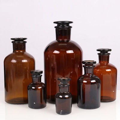 Good price Antitear 8OZ Amber Reagent Bottle ISO Glass online