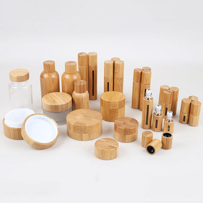 Good price UV Plating 20ml Bamboo Cosmetic Containers Cream Jars Bottles Eco Friendly online