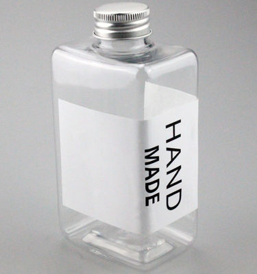 Good price Square Clear Juic Plastic Beverage Bottles With Lids PETG ODM Silk Screen Printing online