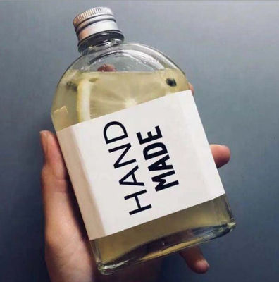 Good price Beverag Juice Wine Flat Glass Water Bottle 12.3oz 17.7*8.6cm online