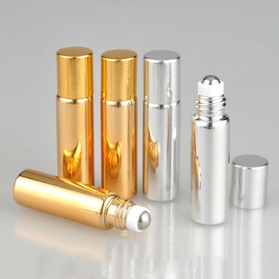 Good price 10ml 6ml Empty Aromatherapy Roller Bottles Silver Coating Anti UV online