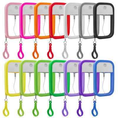 quality Alcohol Disinfectant Card Type Spray Bottle Mini  Keychain PET 2cm Thick factory