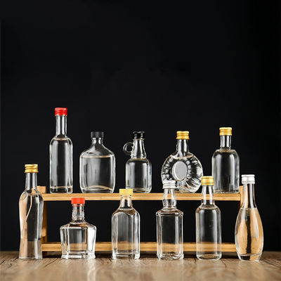 Good price Leak Resistant Crystal Glass Bottles 40ml 50ml Vodka Wine With Aluminium Cap online