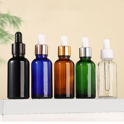 Good price Hair Oil Glass Cosmetic Containers Rose Gold Dropper Bottle Transparent OEM online