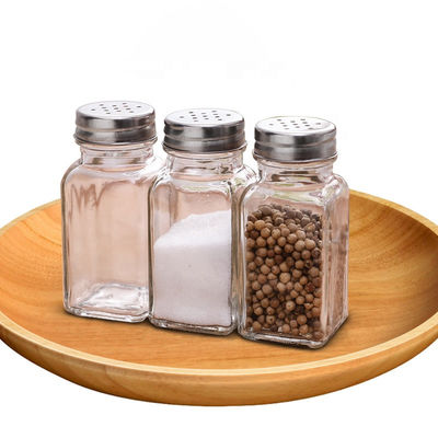 Good price 2.8*2.8*10.5cm Transparent Glass Jars 4oz Square Glass Spice Jars Condiment online