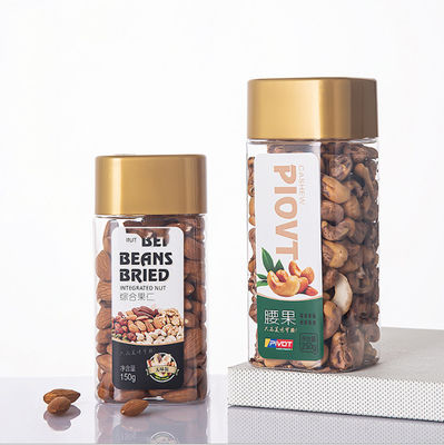 Good price 2.4in Square Clear Plastic Storage Jars 250g Dry Fruit Leisure Food Moisture Proof online