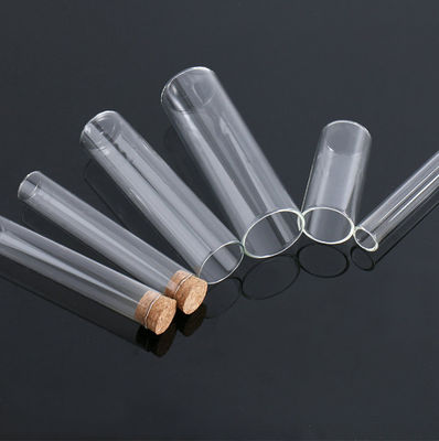 Good price SGS High Borosilicate Glass Storage Bottles Flat Bottom Test Tube 1.2mm online