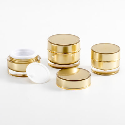 Good price Luxury Acrylic Skincare Double Wall Face Cream Empty Plastic Jars With Lids online