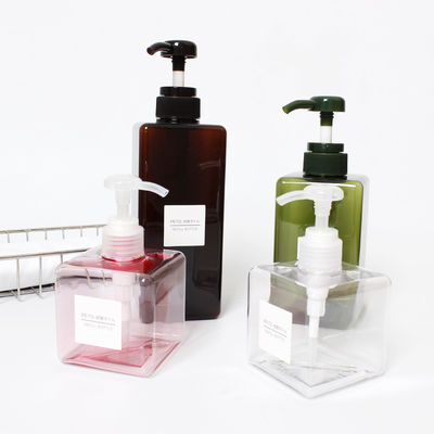 Good price 450ml PETG Square Soap Dispenser 650ML 250ml Foam Pump Plastic Bottles online