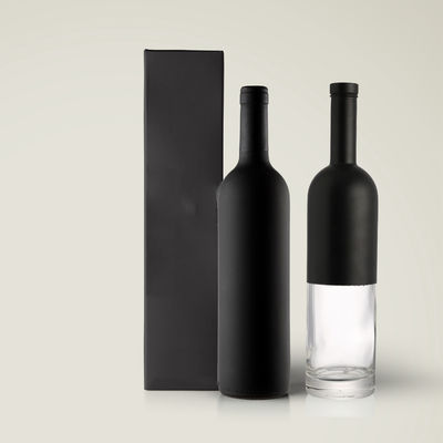 Good price Green Red Wine Colored Clear Black Glass Wine Bottle Luxury Recycled 750Ml online