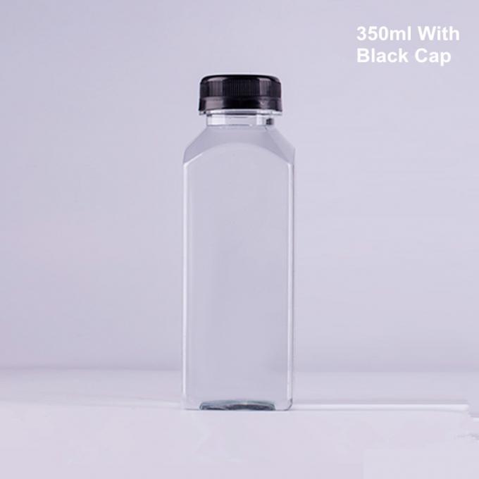 PET 1 Liter 8 Oz Square Plastic Bottles BPA Free ODM Beverage Juice